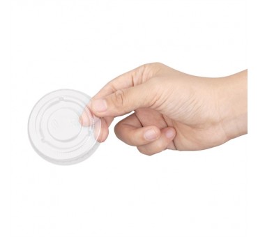 Couvercles PET transparents pour pots en bagasse Fiesta Recyclable (lot de 1000) Couvercles PET transparents pour pots en bagasse Fiesta Recyclable (lot de 1000)
