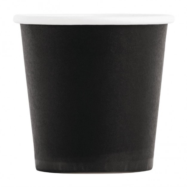 Gobelets jetables à café espresso Fiesta Recyclable noirs 120ml x50