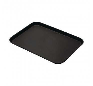 Plateau de service rectangulaire fibre de verre antidérapant Camtread Cambro noir 450x650mm Plateau de service rectangulaire fibre de verre antidérapant Camtread Cambro noir 450x650mm