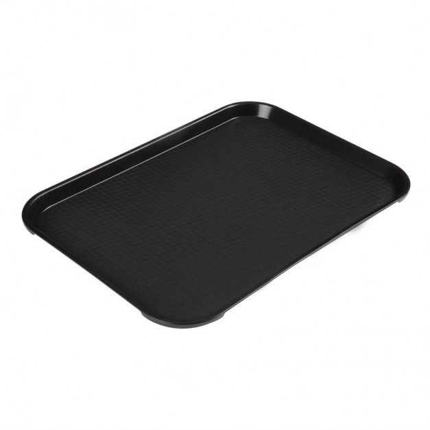 Plateau rectangulaire en polypropylène Fast Food Cambro noir 41 cm