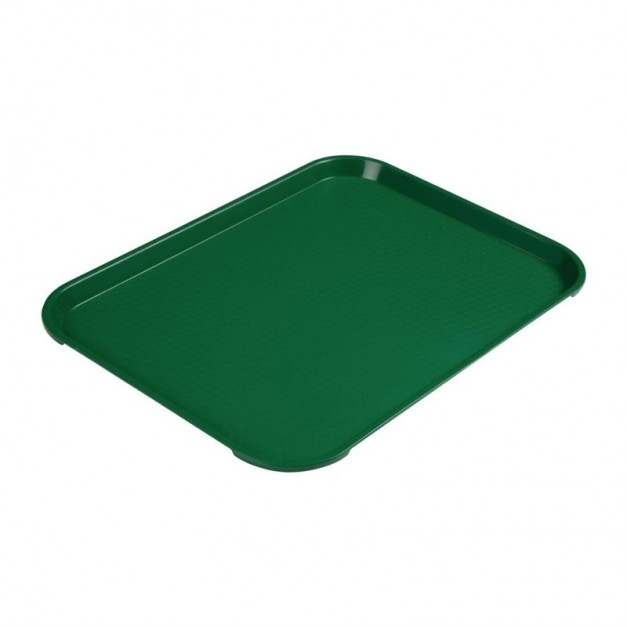 Plateau rectangulaire en polypropylène Fast Food Cambro vert 41 cm