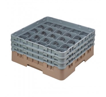 Casier à verres 25 compartiments Camrack Cambro beige hauteur max 174mm Casier à verres 25 compartiments Camrack Cambro beige hauteur max 174mm