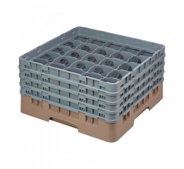 Casier à verres 25 compartiments Camrack Cambro beige hauteur max 215mm Casier à verres 25 compartiments Camrack Cambro beige hauteur max 215mm