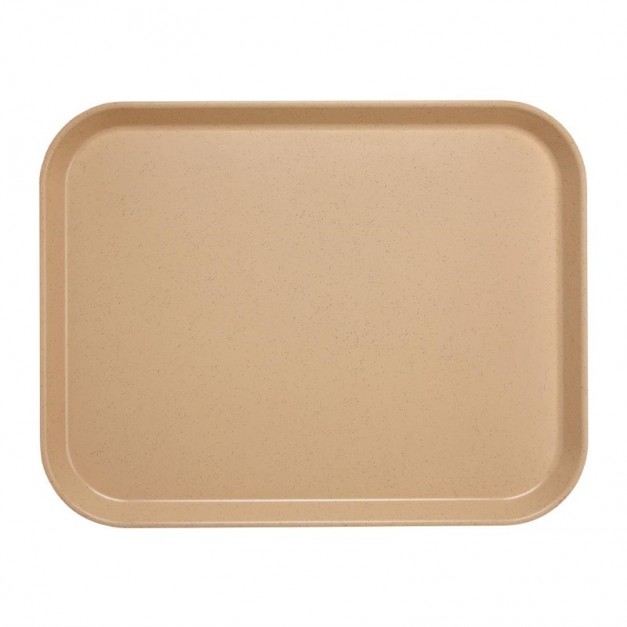 Plateau en polyester Versalite Cambro moka moucheté 45,7 cm