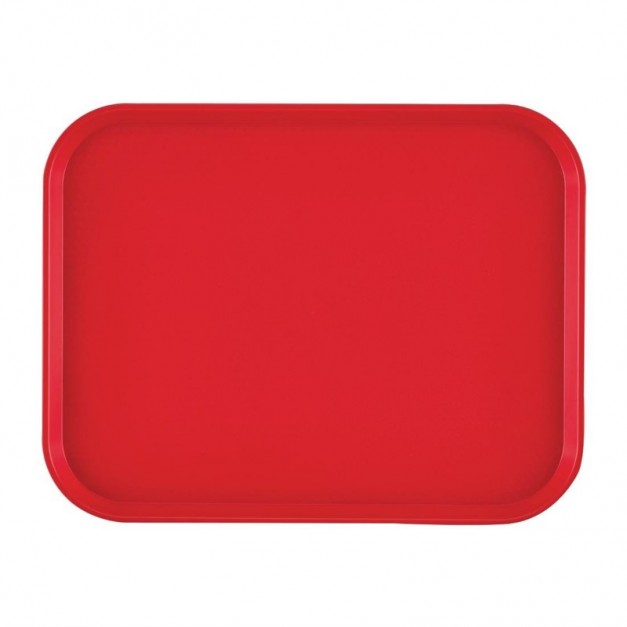 Plateau rectangulaire en polypropylène Fast Food Cambro rouge 41 cm