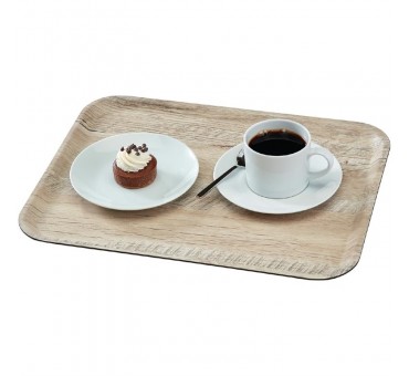 Plateau stratifié surface grainée Madeira Cambro chêne clair 46 cm