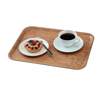 Plateau stratifié surface grainée Madeira Cambro olivier marron 46 cm