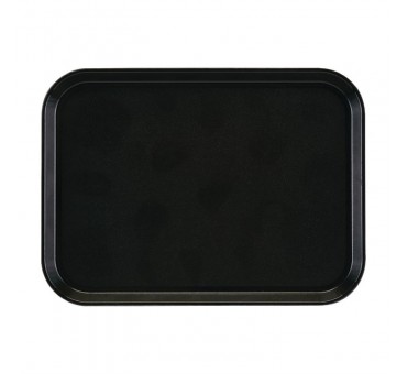 Plateau rectangulaire antidérapant en fibre de verre EpicTread Cambro noir 35 cm