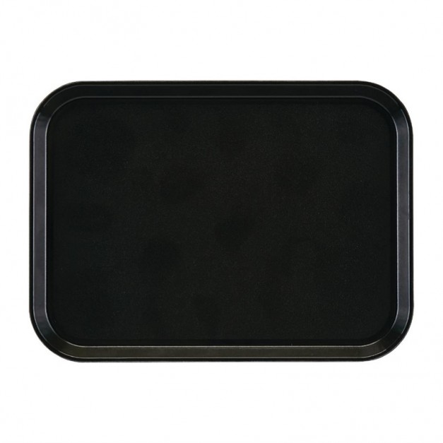 Plateau rectangulaire antidérapant en fibre de verre EpicTread Cambro noir 35 cm