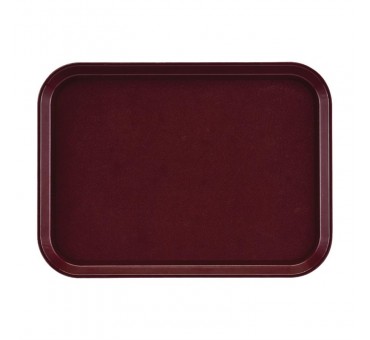 Plateau rectangulaire antidérapant en fibre de verre EpicTread Cambro bordeaux 35 cm