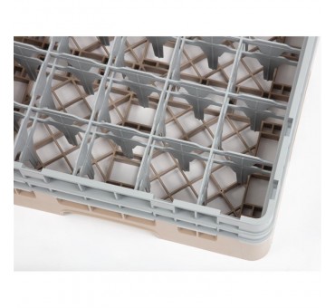 Casier à verres 25 compartiments Camrack Cambro beige hauteur max 133mm Casier à verres 25 compartiments Camrack Cambro beige hauteur max 133mm