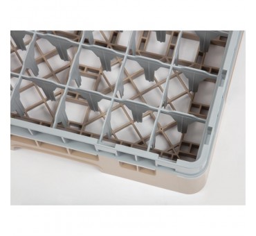 Casier à verres 36 compartiments Camrack Cambro beige hauteur max 92mm Casier à verres 36 compartiments Camrack Cambro beige hauteur max 92mm