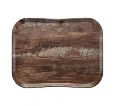 Plateau polyester Century aspect naturel bois Cambro chêne foncé 330 x 430mm