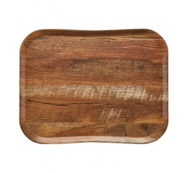 Plateau polyester Century aspect naturel bois Cambro chêne brun 360 x 460mm