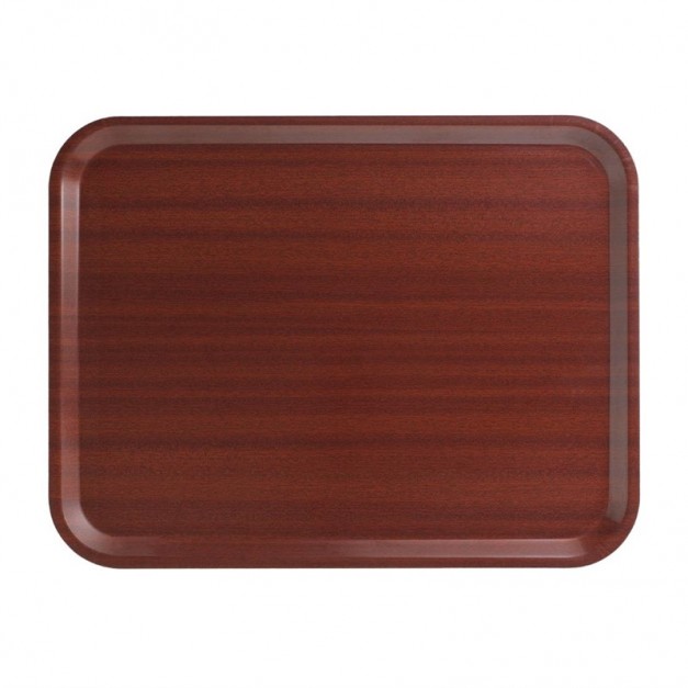 Plateau stratifié lisse Capri Cambro acajou 325mm