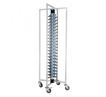 Porte-assiettes garnies mobile professionnel 84 assiettes Ø 30 cm – Inox – Vogue GK978