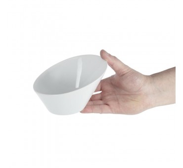 Bols ovales inclinés blancs Olympia 133 x 154mm Bols ovales inclinés blancs Olympia 133 x 154mm