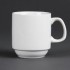 Mugs empilables blancs 284ml Olympia