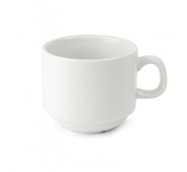 Tasse à thé empilable blanche whiteware Olympia 200ml Tasse à thé empilable blanche whiteware Olympia 200ml