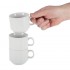 Tasse à thé empilable blanche whiteware Olympia 200ml