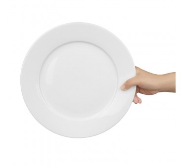 Assiettes à bord large blanches Olympia 280mm Assiettes à bord large blanches Olympia 280mm
