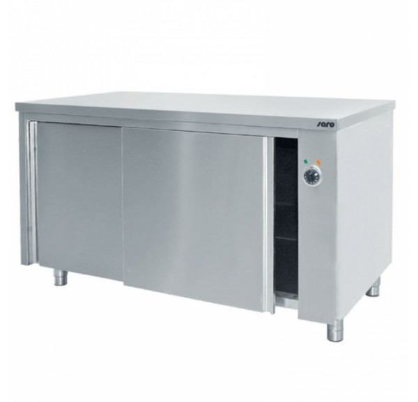 table armoire basse chauffante avec portes coulissantes, avec dosseret, 2000x700 mm main image 0