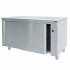 Table armoire inox 700 Chauffante avec portes coulissantes