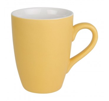 Mug pastel mat en porcelaine Olympia jaune 320ml