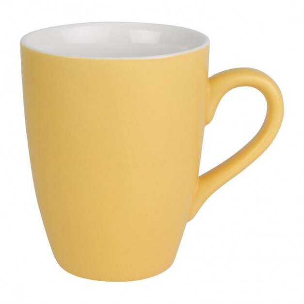 Mug pastel mat en porcelaine Olympia jaune 320ml