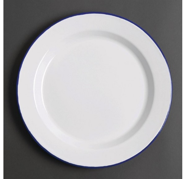 Lot de 6 Plats de Service Rétro en Acier Émaillé - 280x190x55mm