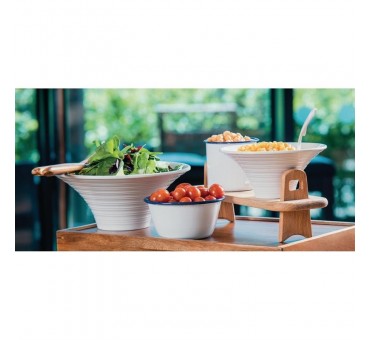 Grand mug à soupe en acier émaillé Olympia 670ml