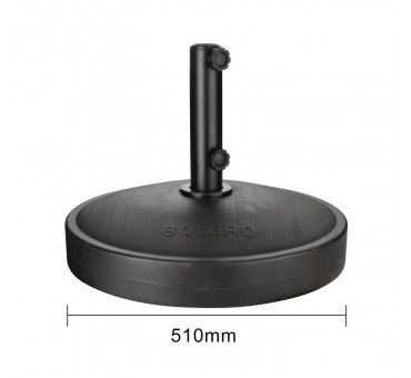 Pied de parasol en béton noir Bolero avec adaptateur 48/38mm Pied de parasol en béton noir Bolero avec adaptateur 48/38mm