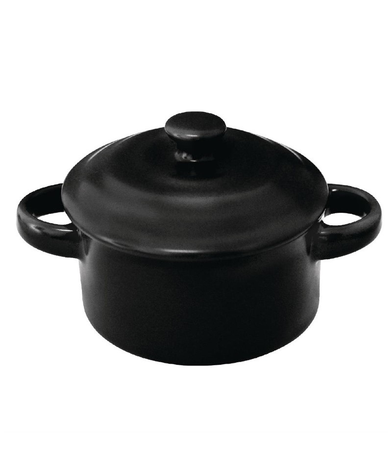 Lot De 6 Minis Cocottes Double Poignées Avec Couvercle - Marron