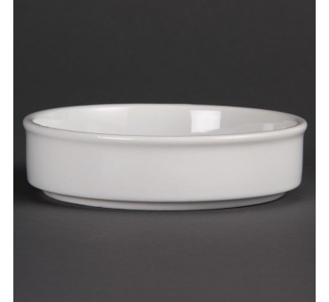 Plats empilables en porcelaine blanche Olympia 134mm