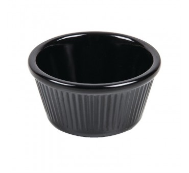 Ramequins cannelés en mélamine noirs 57mm Olympia Kristallon