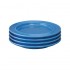 Assiettes bord surélevé Heritage Olympia bleues 253mm (lot de 4)