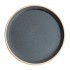 Assiettes plates bord droit granit bleu Olympia Canvas 25 cm