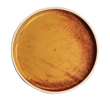 Assiettes plates bord droit terre de sienne Olympia Canvas 18 cm Assiettes plates bord droit terre de sienne Olympia Canvas 18 cm