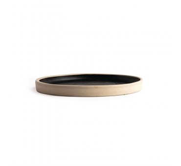 Assiettes plates bord droit noir mat Olympia Canvas 18 cm Assiettes plates bord droit noir mat Olympia Canvas 18 cm
