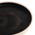 Assiettes plates bord droit noir mat Olympia Canvas 18 cm