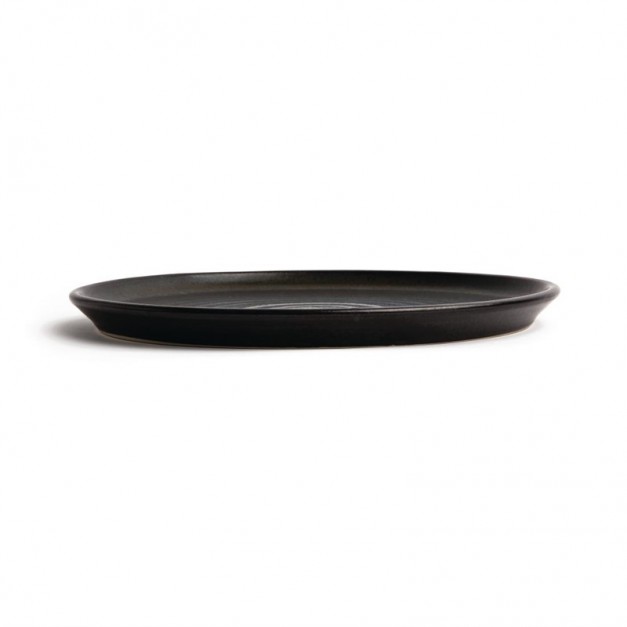 Assiettes plates noir mat  Olympia Canvas 26,5 cm