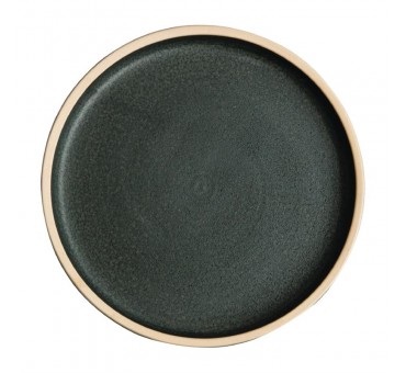 Assiettes plates bord droit vert bronze Olympia Canvas 18 cm Assiettes plates bord droit vert bronze Olympia Canvas 18 cm