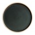 Assiettes plates bord droit vert bronze Olympia Canvas 25 cm