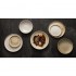 Assiettes plates bord droit beige moucheté Olympia Canvas 18 cm