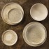 Assiettes plates bord droit beige moucheté Olympia Canvas 25 cm