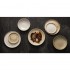 Assiettes coupes beige moucheté Olympia Canvas 27 cm