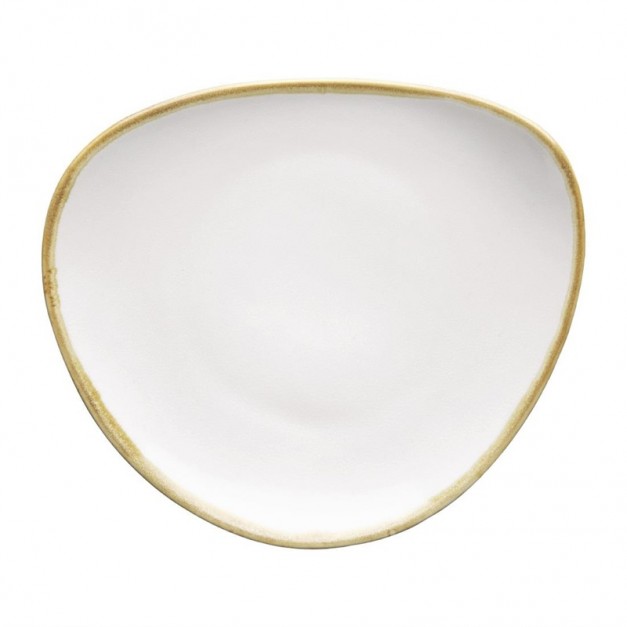 Assiettes triangulaires couleur craie Olympia Kiln 165mm (lot de 6)