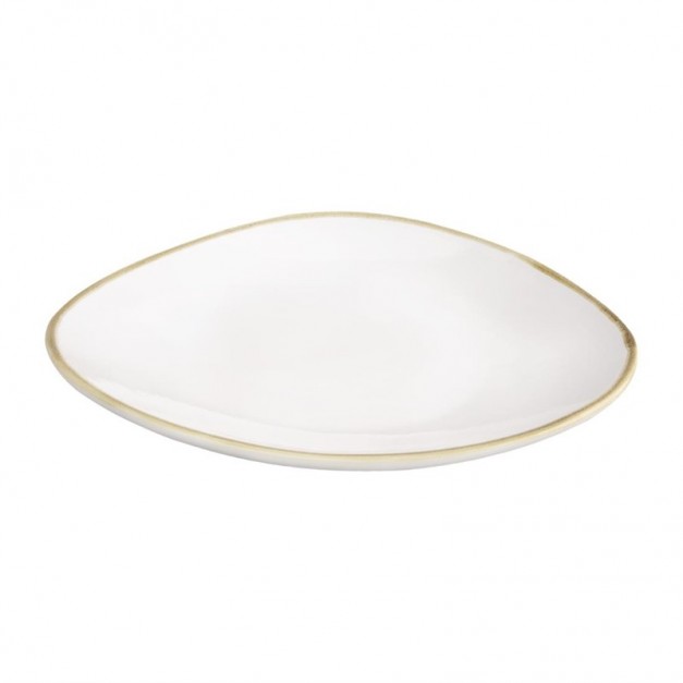 Assiettes triangulaires couleur craie Olympia Kiln 280mm (lot de 4)