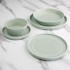 Assiette plate vert printanier Olympia Cavolo 18 cm