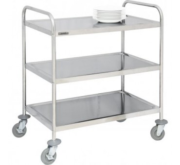 Chariot servante de service en inox 2 ou 3 niveaux casselin Chariot servante de service en inox 2 ou 3 niveaux casselin
